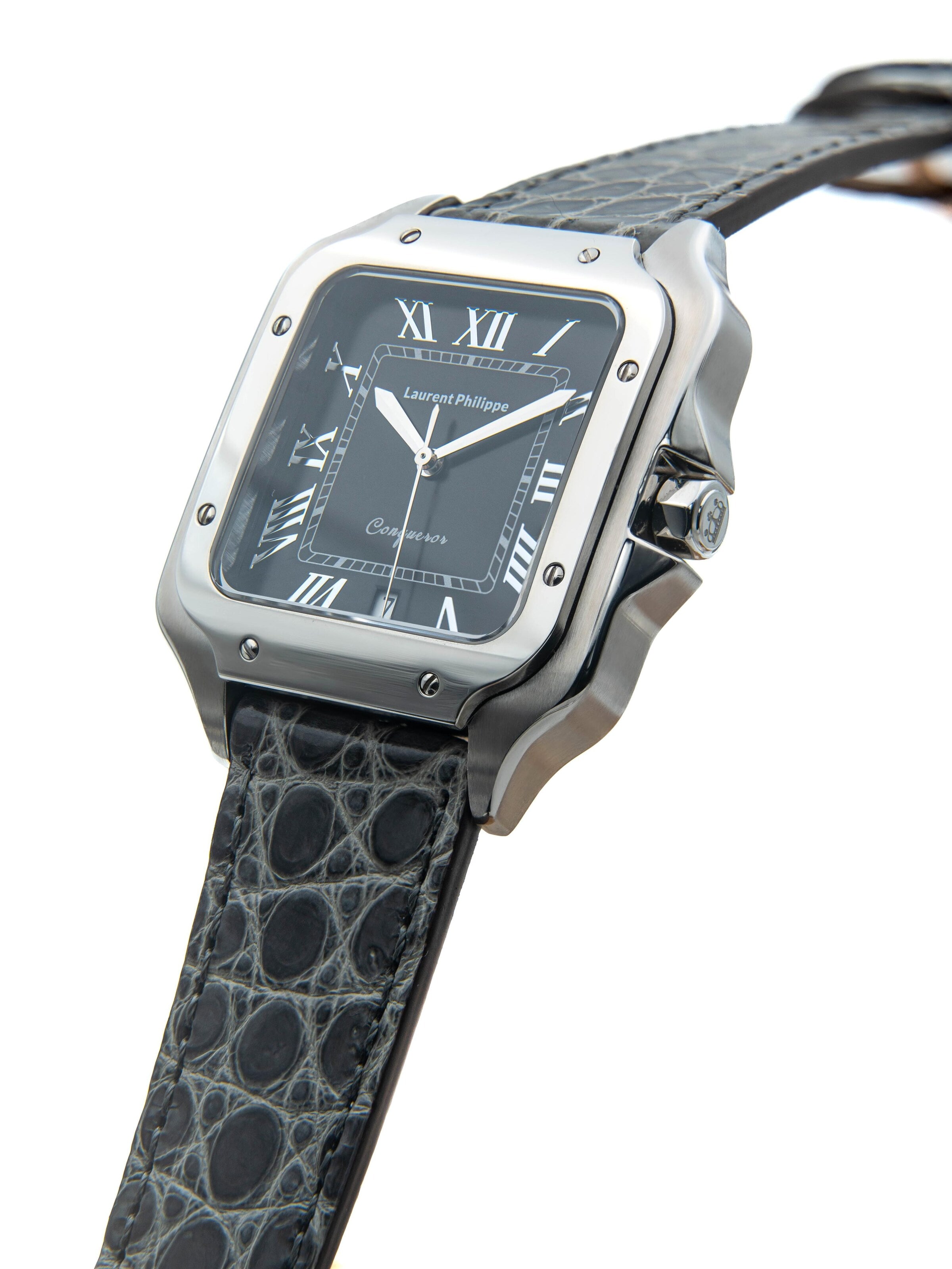 Laurent Philippe Analoguhr 'Conqueror Black Orlov - Platinum Veins'‌‌ in Grau