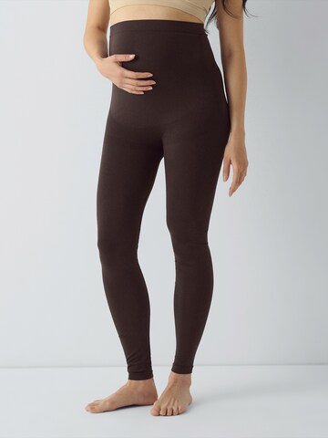 Only Maternity Skinny Leggings 'OLMHOPE' in Braun: Vorderseite