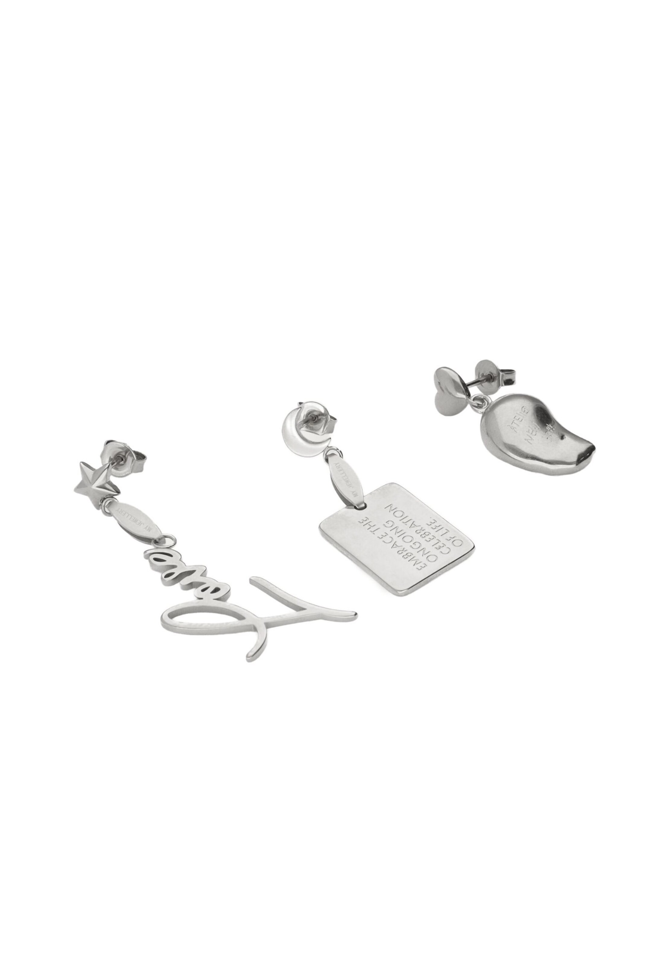 My Jewellery Oorbellen in Grijs: voorkant