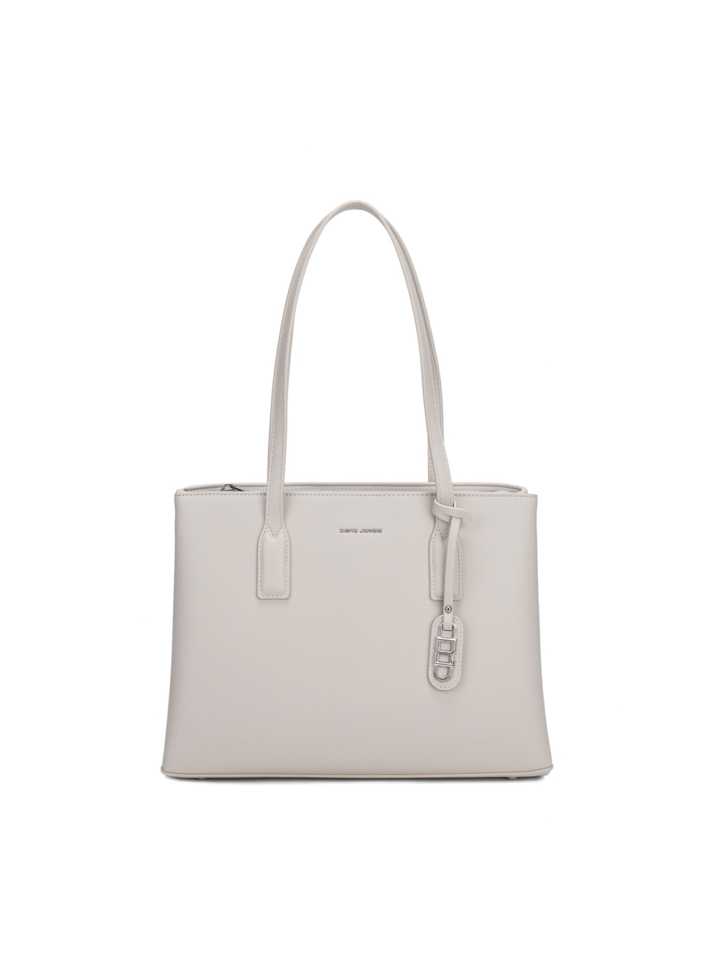 Borsa a spalla 'Borsa a Spalla David Jones Ecopelle Saffiano Doppi Manici' di David Jones in beige: frontale