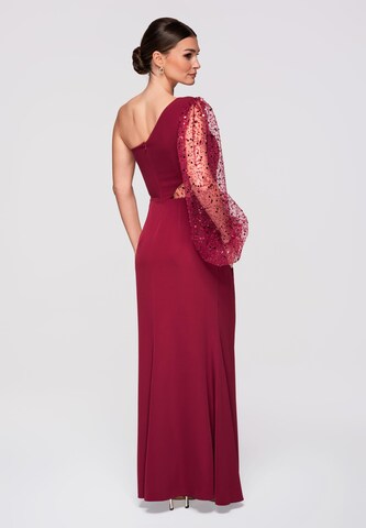 Ombre Evening Dress in Red