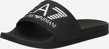 EA7 Emporio Armani Beach & Pool Shoes in Black: front