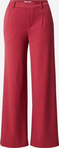 OBJECT Wide leg Chino Pants 'OBJLisa' in Red: front