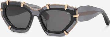 Philipp Plein - Gafas de sol en gris: frente