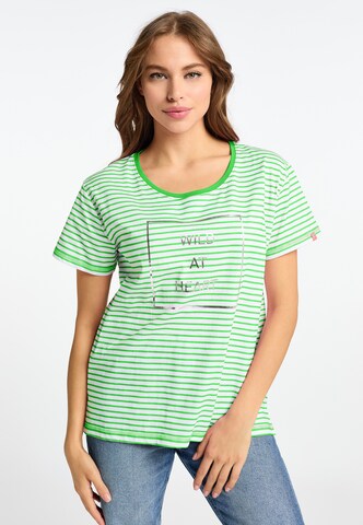 Frieda & Freddies NY Shirt in Groen: voorkant