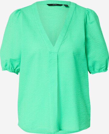 VERO MODA Blouse 'BONNIE' in Groen: voorkant