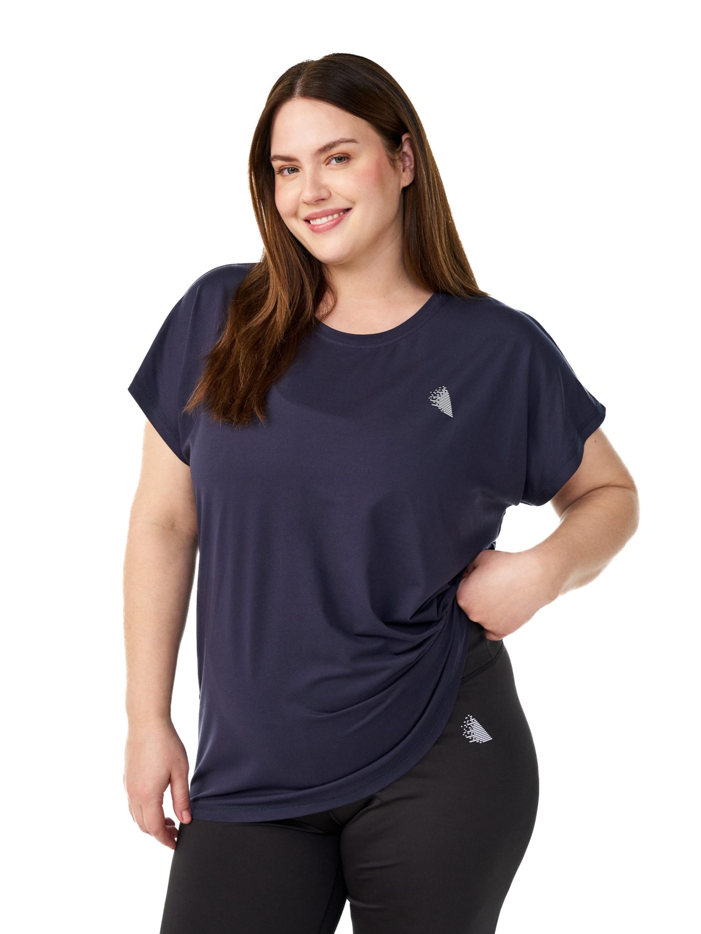 T-shirt fonctionnel Active by Zizzi en bleu : devant