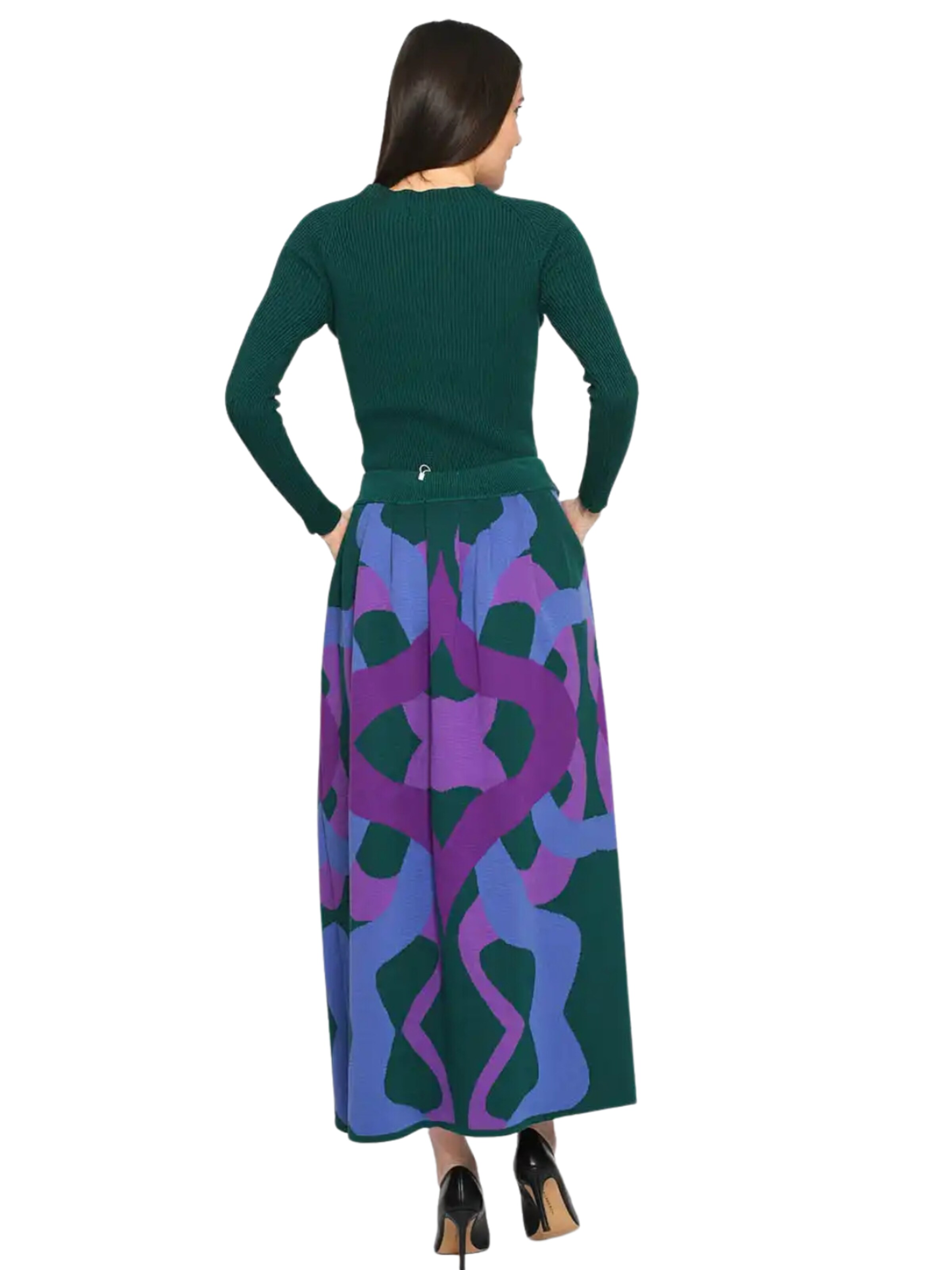 Csillag Zsuzsi - Falda 'Dreamgate Ruffled Pocket' en verde