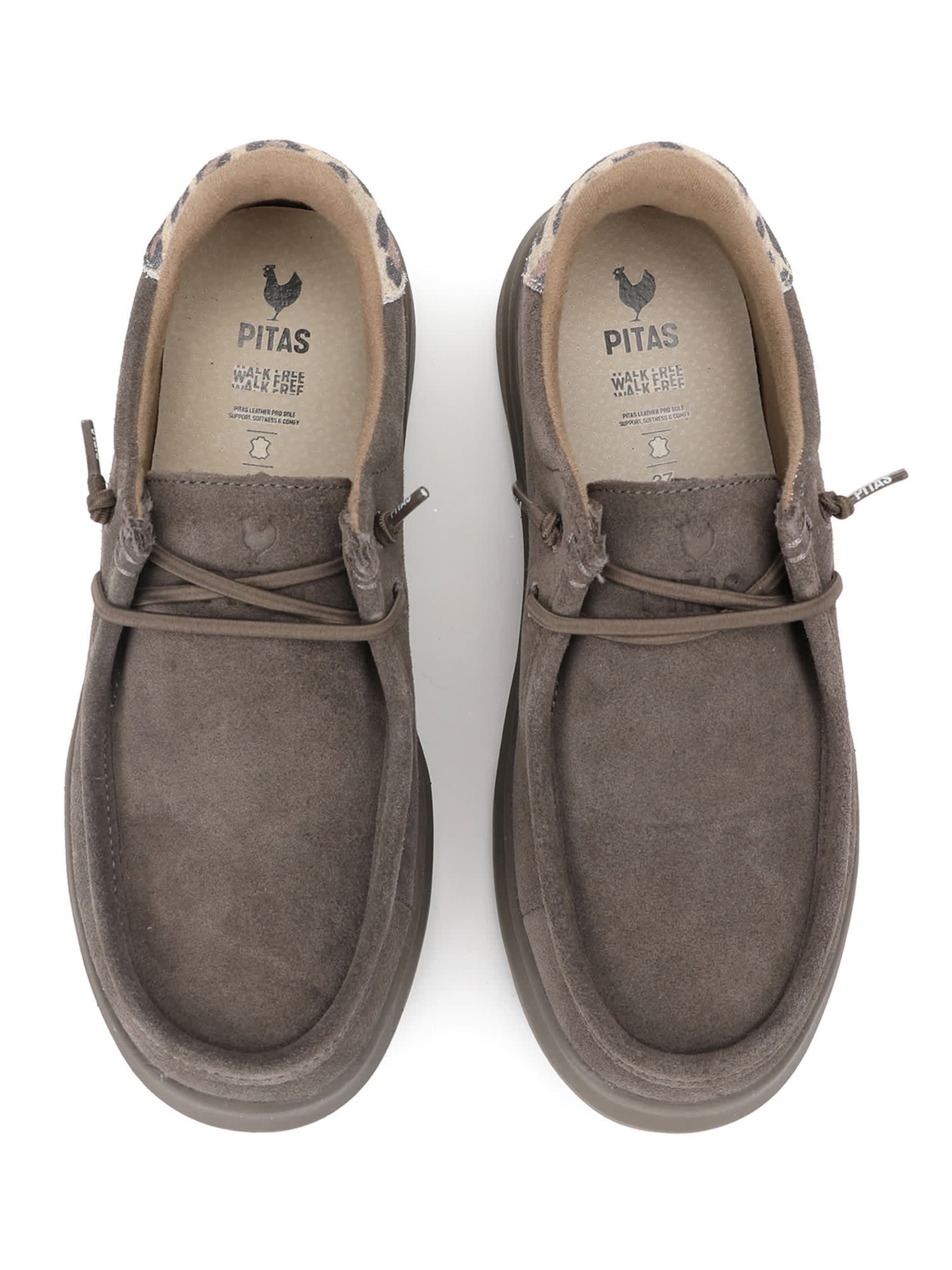Walk In Pitas Moccasin 'Lyon' in Grey: top