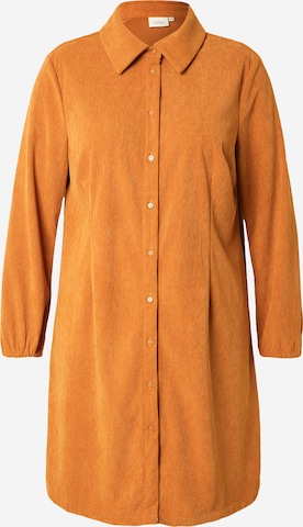 Abito camicia 'CARMAKINTA' di ONLY Carmakoma in marrone: frontale