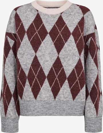 NÜMPH - Jersey 'TIKLA' en gris: frente