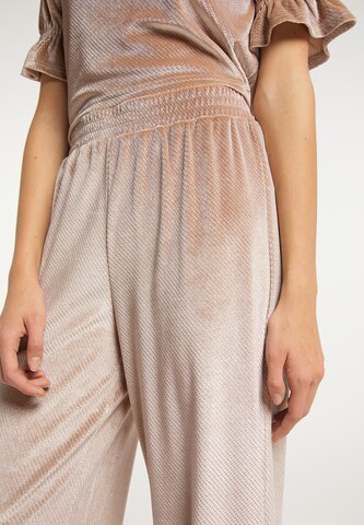 myMo at night Wide leg Trousers in Beige