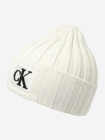 Calvin Klein Jeans Beanie in Beige: front