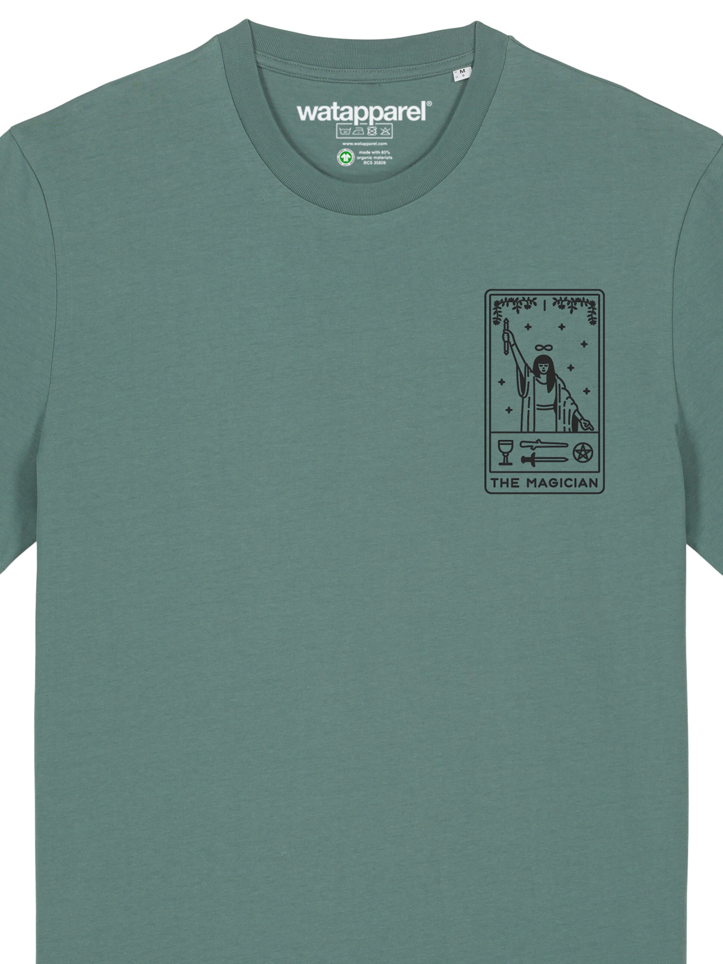 Maglietta 'Tarot The Magician' di Watapparel in verde