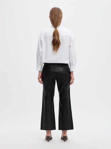 SELECTED Flared Trousers in Black