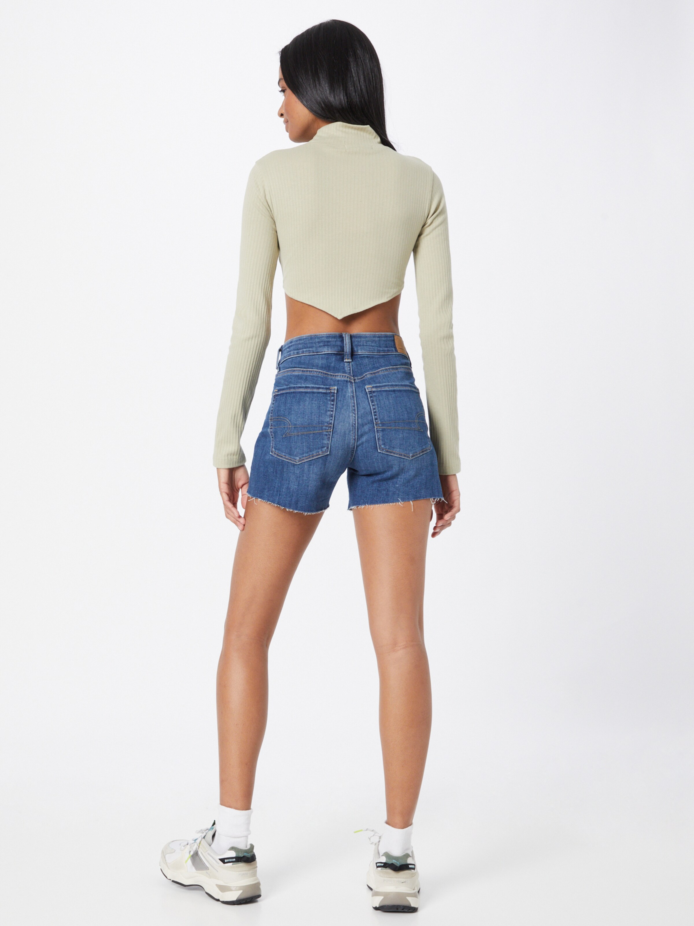 Frauen Große Größen American Eagle Shorts in Blau - HM39501 Frauen Große Größen American Eagle Shorts in Blau - HM39501