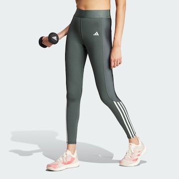 ADIDAS PERFORMANCE Skinny Sportnadrágok 'Hyperglam Shine Full-length' - zöld: elől