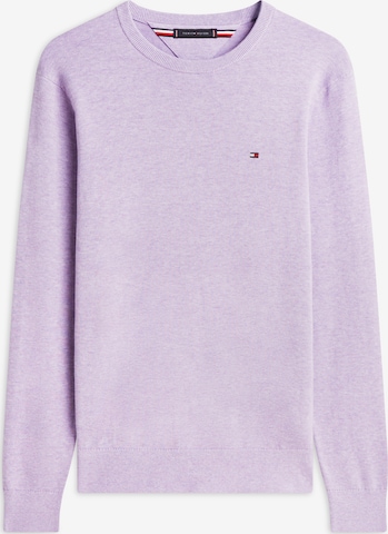 purpurinė TOMMY HILFIGER Megztinis 'ESSENTIAL': priekis