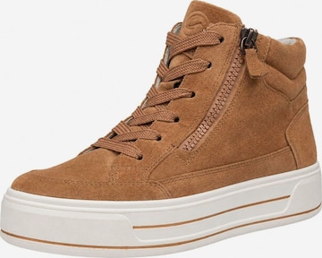 Baskets hautes ARA en marron : devant