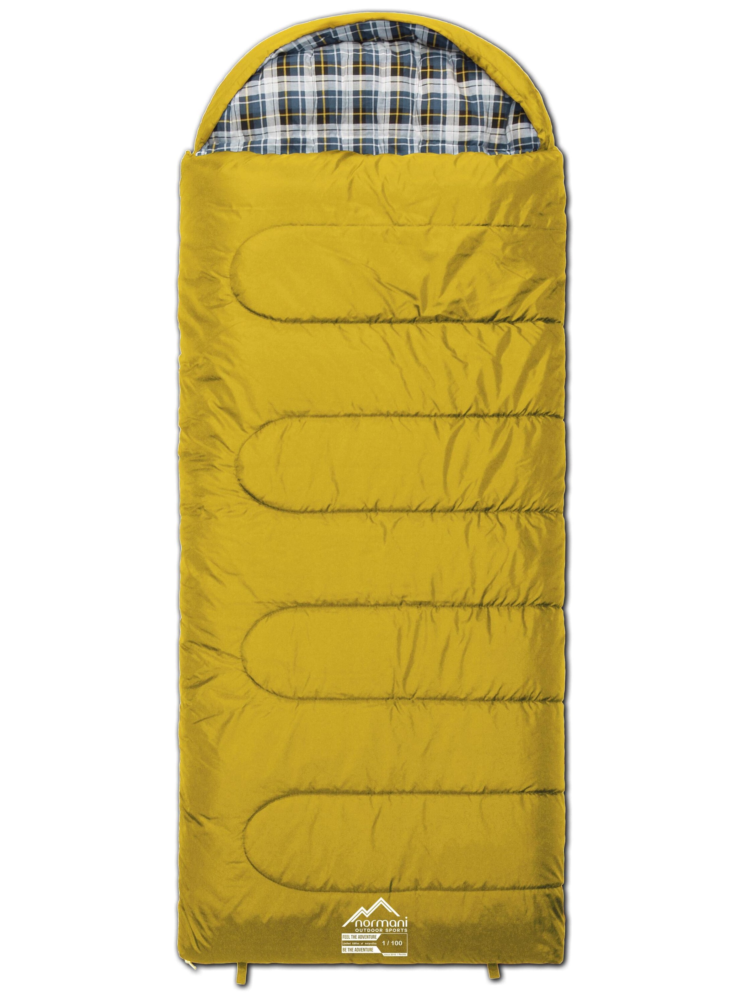 normani Slaapzak ' Antarctica ' in Geel: voorkant