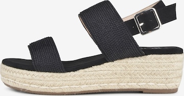 Sandales à lanières 'CETO' POSH by Poelman en noir : devant