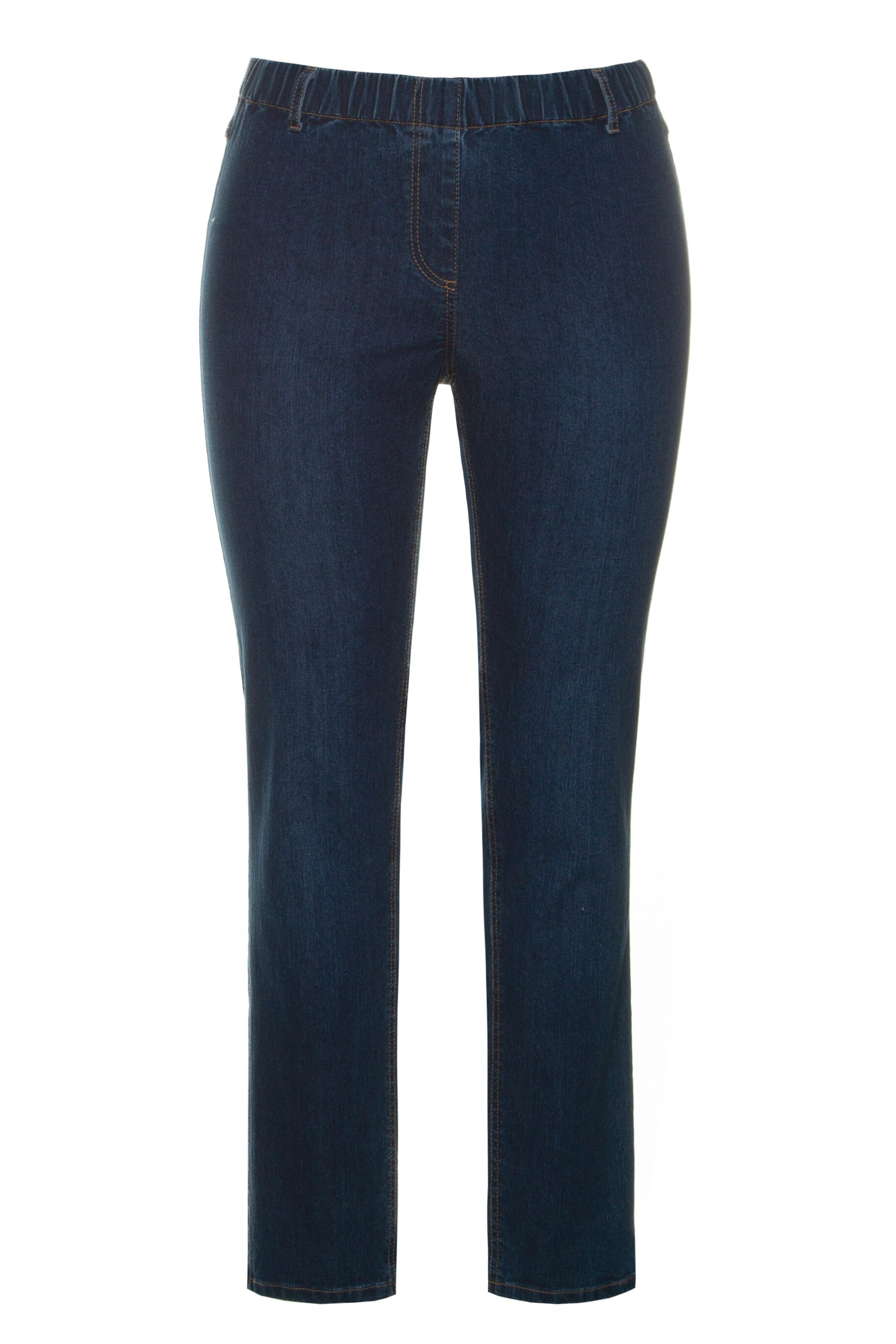 Ulla Popken Slimfit Jeggings 'Sienna' in Blauw: voorkant