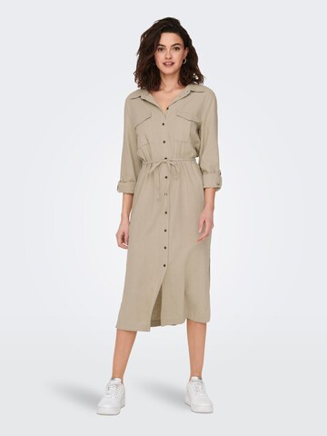 ONLY Shirt Dress 'Caro' in Brown