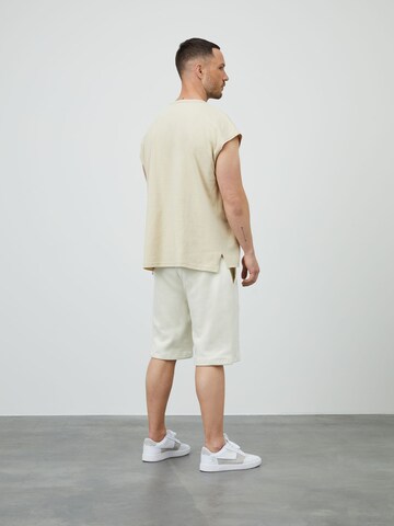 DAN FOX APPAREL T-Shirt 'Theo' in Beige