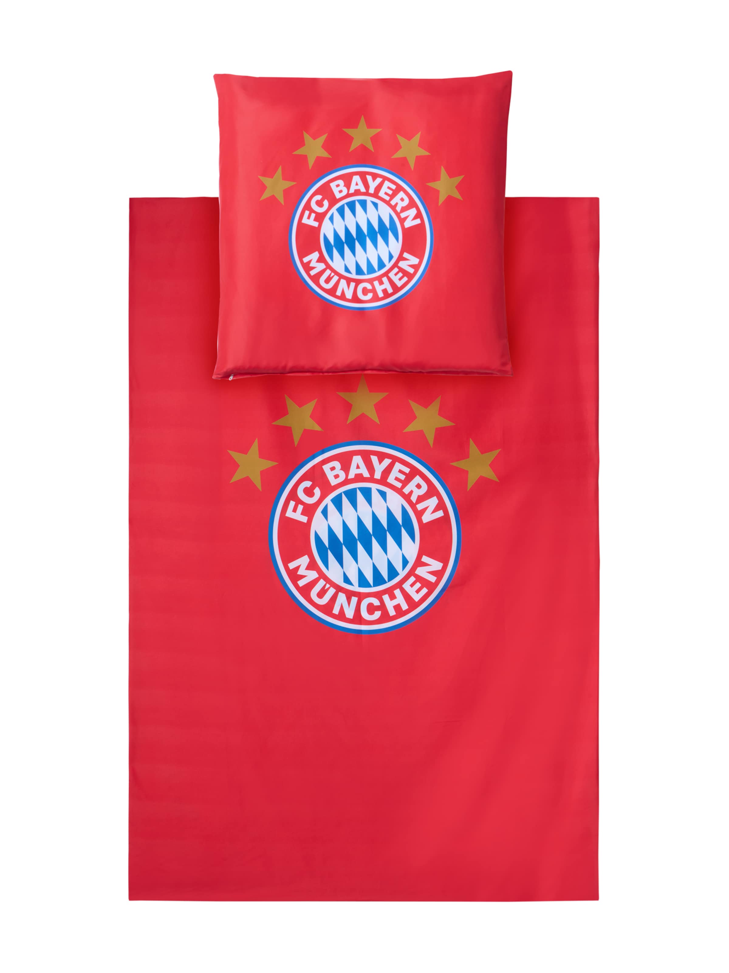 FC BAYERN MÜNCHEN Bettbezug 135x220cm in Rot: Vorderseite