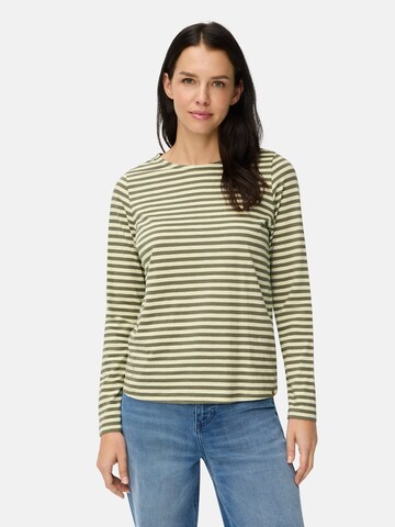 CAMEL ACTIVE Langarmshirt aus reiner Baumwolle in Grün: Vorderseite