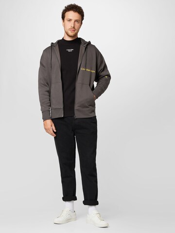 Calvin Klein Jeans Zip-Up Hoodie in Grey