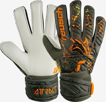 REUSCH Athletic Gloves 'Attrakt Solid' in Green: front