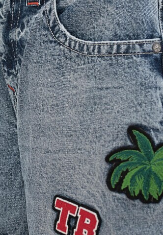 True Religion Loosefit Shorts 'Bobby' in Blau