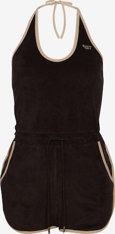 Superdry Jumpsuit in Bruin: voorkant