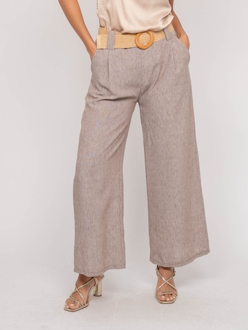 Regular Pantalon folklorique 'Pantalon de ville et ceinture ELOUVE' Dona Lisa en gris : devant
