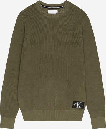 Calvin Klein Jeans Sweater in Green: front