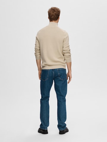SELECTED HOMME Pullover 'Own' i beige