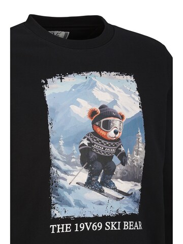19V69 ITALIA Sweatshirt ' Nico Wintersports 2 ' in Zwart