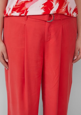 s.Oliver Wide leg Bandplooibroek in Rood