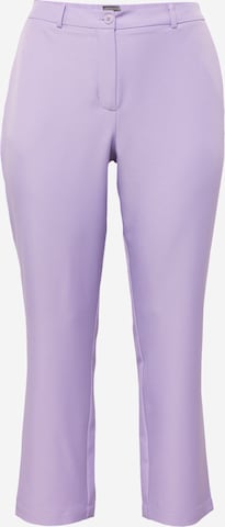 ONLY Carmakoma Regular Chino Pants in Purple: front