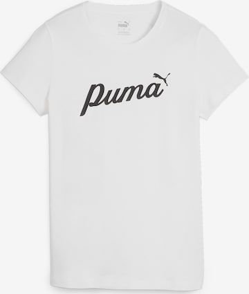 PUMA Sportshirt 'ESS+' in Weiß: predná strana