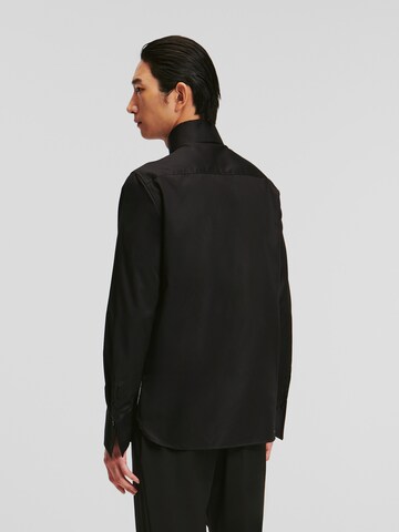 Karl Lagerfeld Regular fit Button Up Shirt 'Essential' in Black