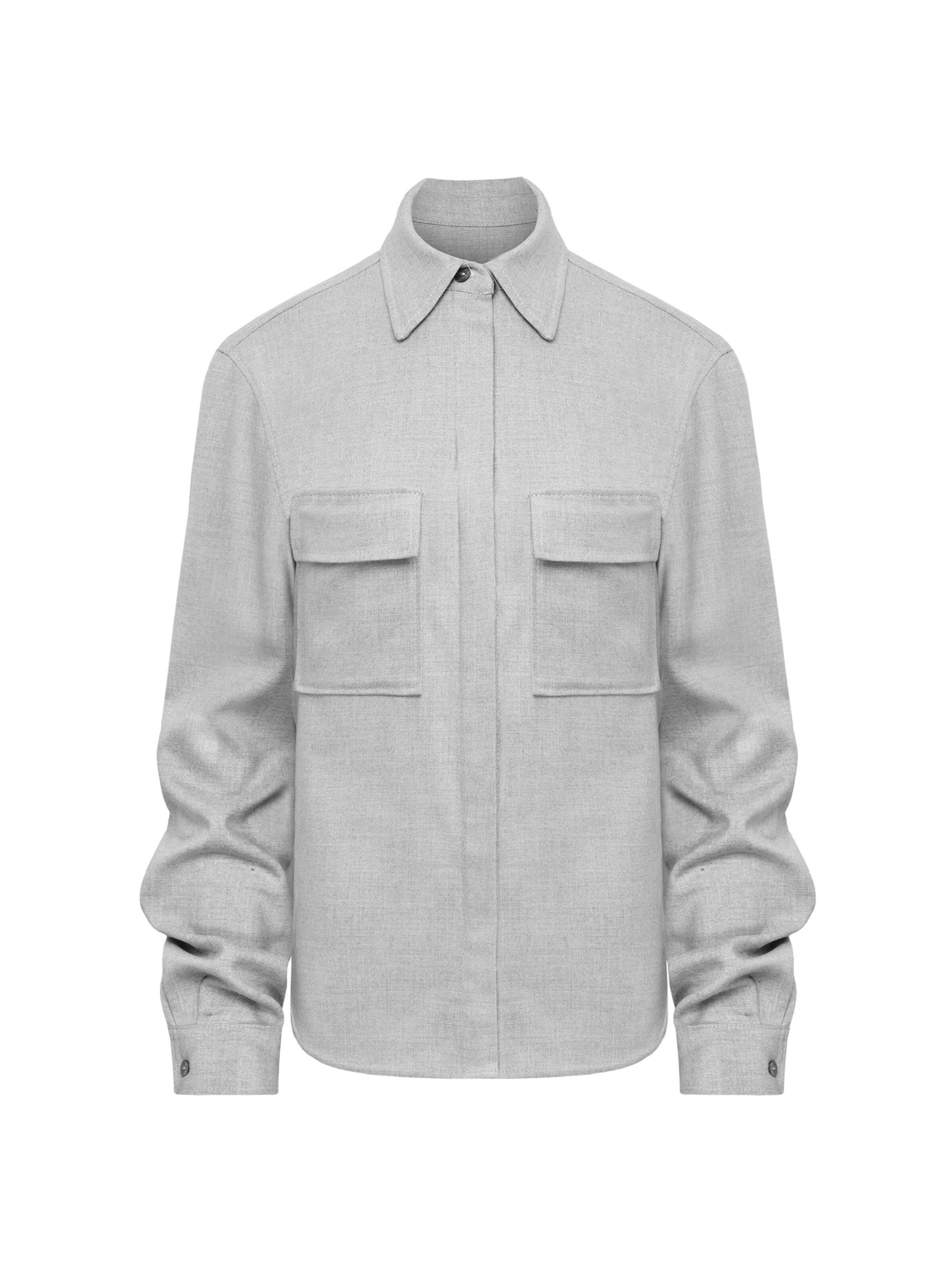 Chemisier 'Omaro' mandragora en gris : devant