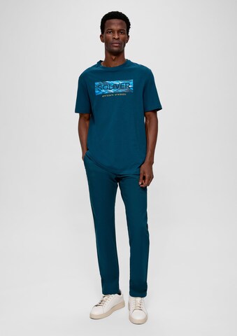 Coupe slim Pantalon chino s.Oliver en bleu