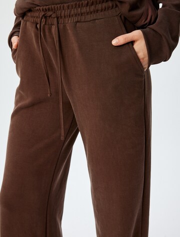 Koton Wide leg Broek in Bruin