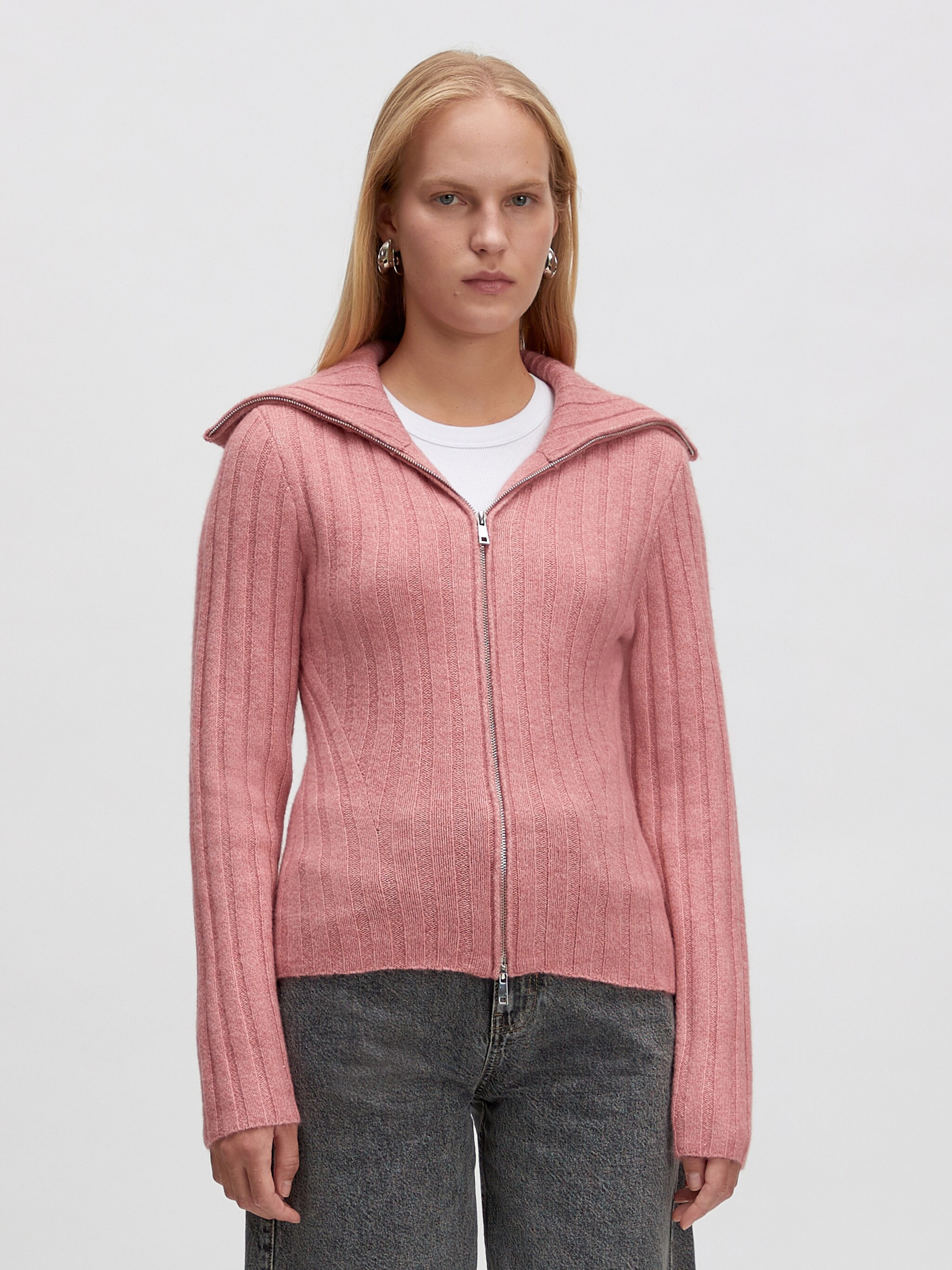 EDITED Producten Gebreid vest 'Lillie Wool' Pink