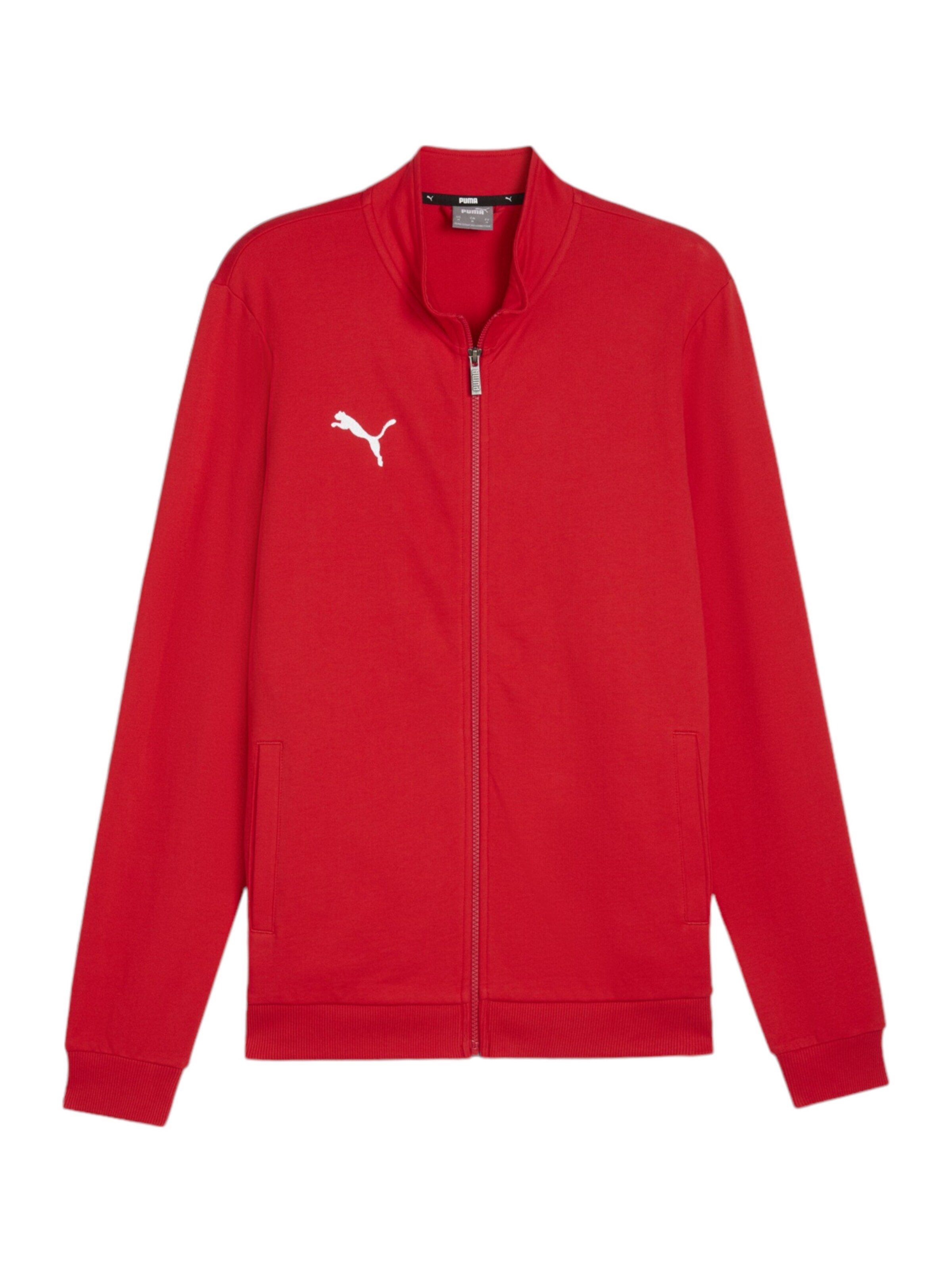 PUMA Sportsweatjacke 'TeamGoal' in Rot: Vorderseite