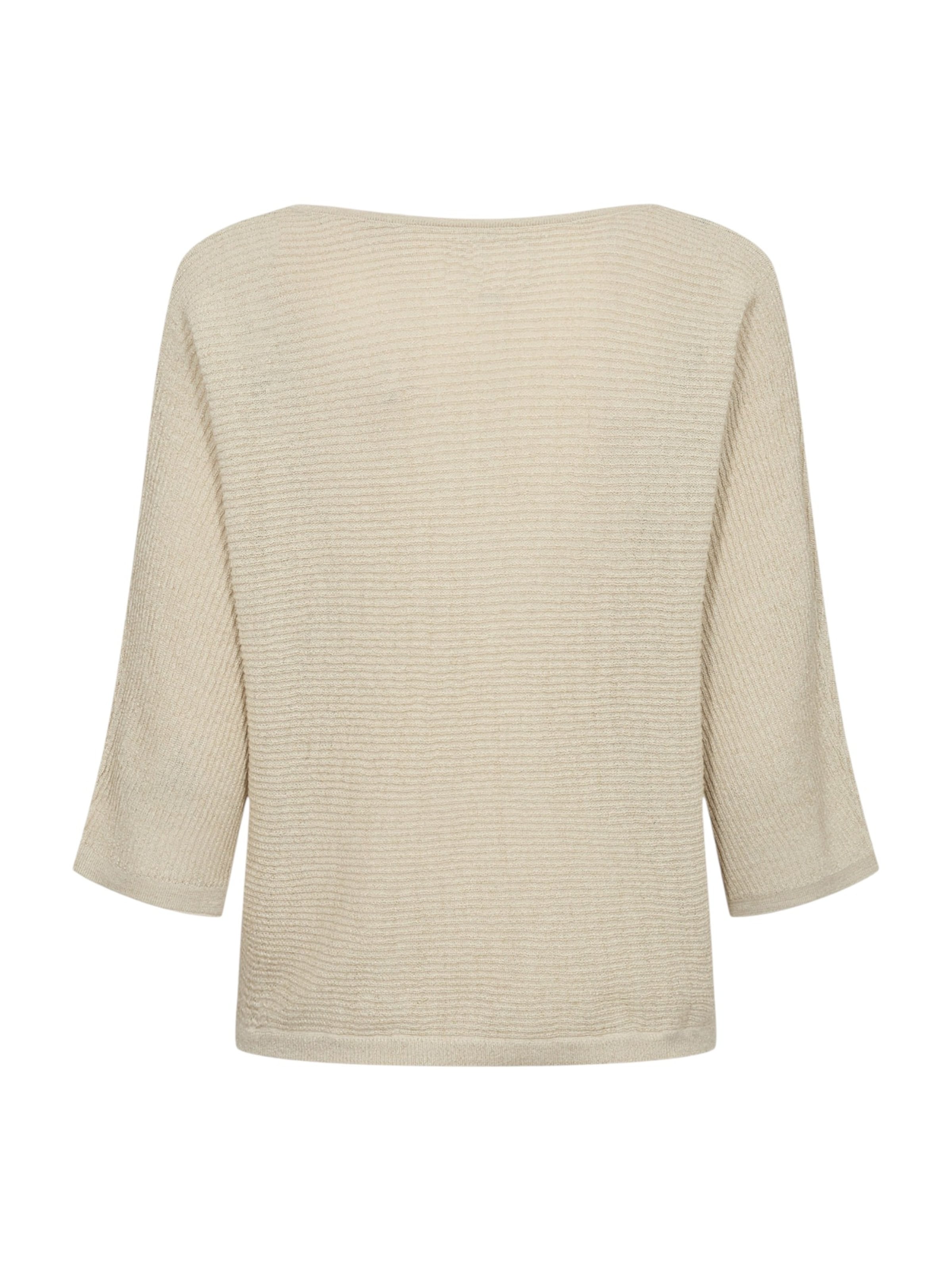NÜMPH 3/4 Ärmel-Strickpullover 'NUDINEA PULLOVER ' in Beige