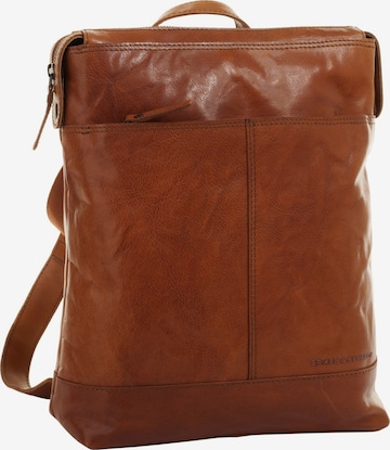 Spikes & Sparrow Rucksack in Braun: Vorderseite