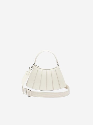 LACOSTE Handbag 'Lacoste Petit sac Lenglen Défilé en cuir - Cristalline' in White: front
